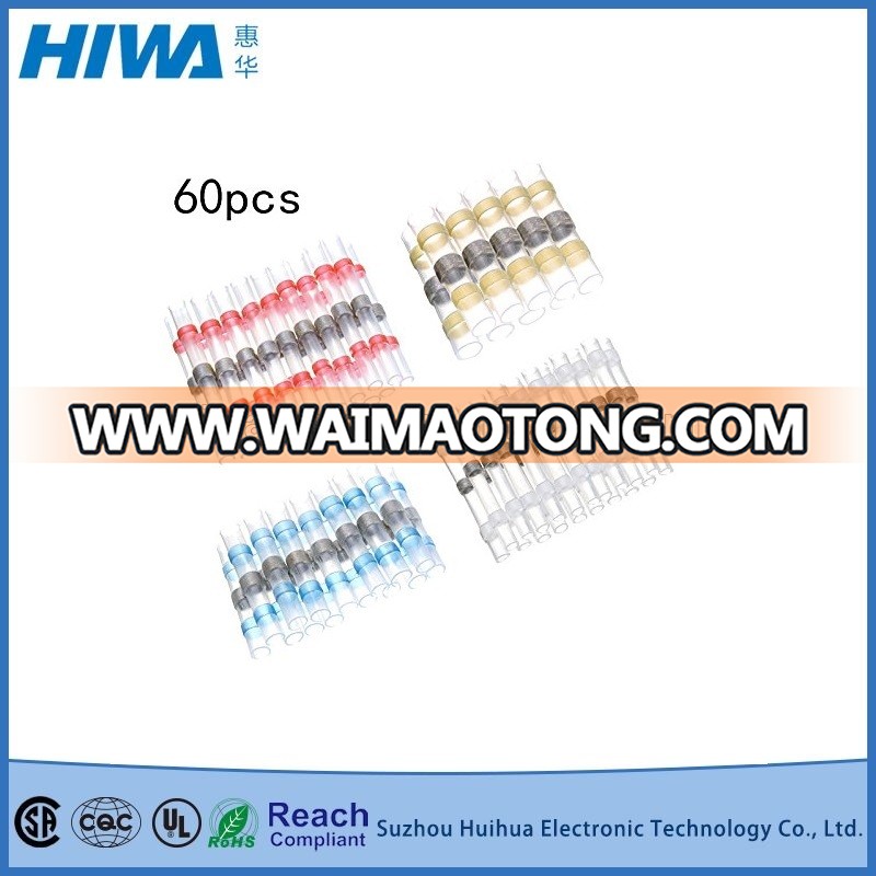 Waterproof wire connector heat shrink solder-seal set